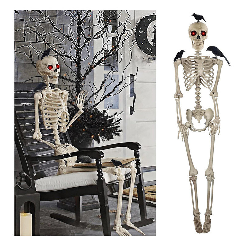 5ft. Life Size Faux Pose shops Skeleton Halloween Decoration New in Box